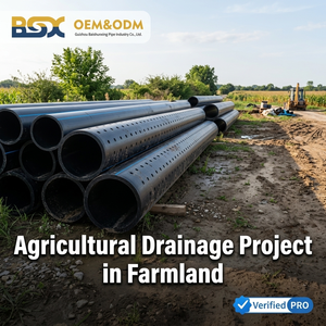 <span class=keywords><strong>Tubo</strong></span> di Drenaggio Perforato in PE da 3 Pollici per Drenaggio Sotterraneo di Terreni Agricoli, 90MM OD, OEM ODM Personalizzato - Product Image 3