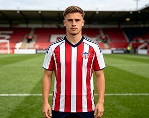 Maillot de football thaïlandais respirant à manches courtes pour homme adulte, classique, rayé rouge et blanc, pour les fans - Product Image 3