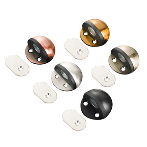 Butée de porte magnétique en acier inoxydable à fixation au sol, anti-collision, design minimaliste, installation facile - Product Image 1