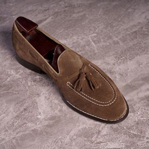 Mocassins Homme Printemps-Été pour Bureau et Carrière, Chaussures à Lacets, Bout Carré/Pointu, Légères, Respirantes, Antidérapantes, Tige en Daim Véritable - Product Image 2