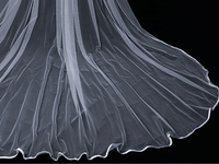 Voile de mariée cathédrale longue à deux couches en satin simple Feishiluo pour femmes, avec peigne et voile facial