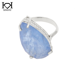 Fabricant et fournisseur de bijoux fins, <span class=keywords><strong>grosse</strong></span> <span class=keywords><strong>bague</strong></span> en forme de poire <span class=keywords><strong>avec</strong></span> pierres semi-précieuses - Product Image 4