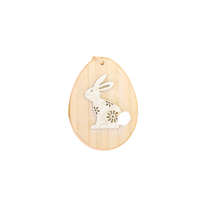 Decoraciones de Pascua de Madera Ecológicas, Adornos Colgantes de Conejito de Madera en <span class=keywords><strong>3D</strong></span>, Artículos para Fiestas de Pascua - Product Image 6
