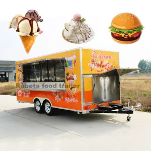 Cạo Băng Kiosk Để Bán Cho Usa Cafe Bbq Grill Trailer 16 Chân Trang Bị Đầy Đủ Thực Phẩm Trailer Icecream Sử Dụng Thực Phẩm Xe Tải Để Bán