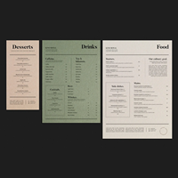 Service d'impression personnalisée de menus et de prospectus de qualité supérieure, en couleur, pour les restaurants, les magasins et les besoins de marketing des entreprises