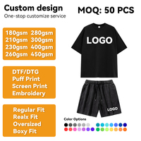 T-shirt à manches courtes unisexe personnalisé avec logo, style hip-hop, sérigraphie, épaules tombantes, col rond, empiècements raglan, coton élasthanne, coupe classique