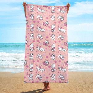 1000 Designs Personnalisés Serviettes de Plage en Coton Microfibre à Séchage Rapide et Anti-Sable, Motif Chat Marie Dessin Animé Mignon, Idéales pour l'Été et les Voyages - Product Image 2