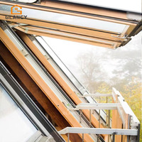 Fenêtre de toit automatique en aluminium, fenêtre à battant pour balcon, isolation thermique, étanche, installation facile, taille personnalisée, lucarne pour