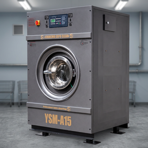 Lavadora-Extractora Eléctrica Automática de Acero Inoxidable de 15 kg con Resorte, Equipo de Lavandería Comercial - Product Image 2