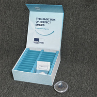 Boîte en carton personnalisée à fermeture magnétique pour aligneurs transparents, kit d'étui orthodontique imprimé, emballage à fermeture magnétique