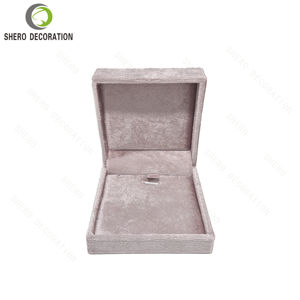 Boîte à bijoux en velours de luxe, boîte d'emballage pour collier, boîte d'emballage pour bijoux personnalisée avec logo - Product Image 4