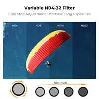 Filtre pour caméra d'action K&F Concept HD multi-couches à diffusion noire 1/4 ND4-32 variable CPL pour DJI Osmo Action 6