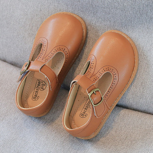 Hoge Kwaliteit Zachte Elegante Leren Schoenen Voor Meisjes Voor Kinderzolen Schoenen Haak En Lus Beschermen Voeten Voortreffelijk Ontwerp Gevoel - Product Image 5