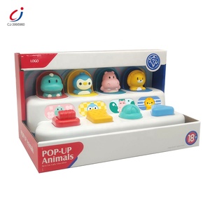 Chengji peekaboo montessori giocattolo pop-up animali pulsante gioco pensiero logico formazione nascondino giochi interattivi - Product Image 5
