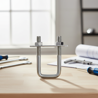 Boulons en U carrés en acier inoxydable M6 M8 M10 M12 – Colliers de serrage robustes pour tubes carrés