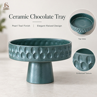 Plateau en céramique pour chocolats, style nordique, plateau en céramique décoratif, bols à fruits pour événements, fêtes, mariages, décoration du Ramadan et de l'Aïd
