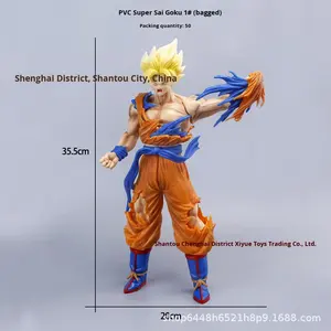 Figura de Anime de Super Saiyan <span class=keywords><strong>Goku</strong></span> y Vegeta, Modelo de Adorno de Escritorio de PVC, Artesanía de Resina - Super Four Gogeta Dañado en Batalla - Product Image 6