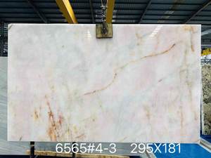 Cristallo pembe doğal quarsit saydam pembe quarsit pembe kristal quarsit levhalar için DUVAR KAROLARI - Product Image 3