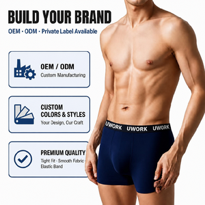 Boxer da <span class=keywords><strong>Uomo</strong></span> all'Ingrosso in <span class=keywords><strong>100</strong></span>% <span class=keywords><strong>Cotone</strong></span> Termosaldato con Logo Personalizzato Mutande Morbide e Traspiranti Boxer di Alta Qualità e Comfort per <span class=keywords><strong>Uomo</strong></span> - Product Image 3