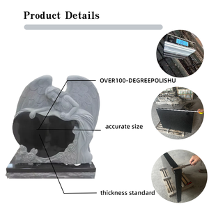 ヨーロッパの職人によるアメリカンスタイルの墓石デザイン、墓地用の屋外花崗岩墓石モニュメント - Product Image 2