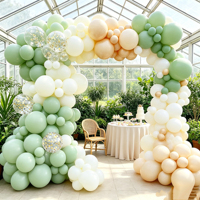 Kit de guirlande de ballons en latex style bohème, arche de ballons brillants avec confettis, décoration pour fête de jardin ou de cour