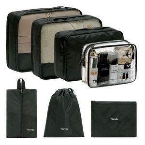 7-Piece <b>Foldable</b> Travel <b>Suitcase</b> Clothes Packing Organizer Luggage Storage Bag Set - Product Image 3
