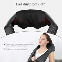 Shiatsu Rücken- und Nackenmassagegerät mit Wärmefunktion 8 Massagebälle Vibrierend Knetend für Nacken Schulter Bein Verwendung zu Hause & im Auto
