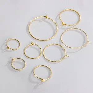 Wholesale Jewelry Minimalist 925 Sterling Silver Earrings Hollow Small Large Hoops Earrings For Women