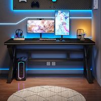Escritorio de Computadora en Forma de L con Superficie de Madera Resistente y Estructura de Hierro, Diseño Ergonómico, 5+ Espacios de Almacenamiento, para Oficina