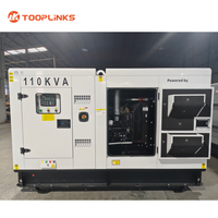 Groupe électrogène insonorisé de type canopy 88 kW (110 kVA) avec moteur Perkins 1104C-44TAG2 pour alimentation de secours industrielle avec ATS - Guangzhou Reliable Power