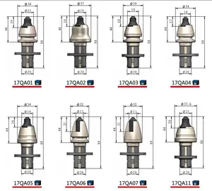 Đường phay bit hình nón tungsten carbide Bullet đào răng W6 W5 W7