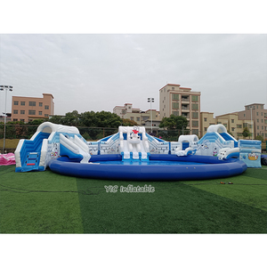 Parc aquatique gonflable commercial géant avec toboggan aquatique Ours polaire et grande piscine gonflable <span class=keywords><strong>pour</strong></span> divertissement en plein air - Product Image 2