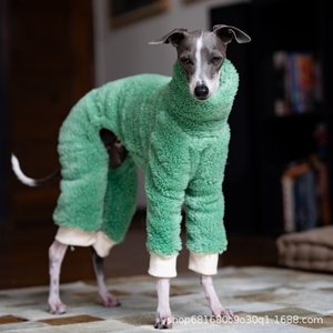 Vêtements chauds double face en polaire pour l'automne et l'hiver, pour Chiens de Chasse Italiens, Whippets, Bellington Terriers, à col montant - Product Image 2