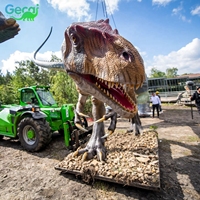 Musée 3d grandeur nature robot réaliste animatronique dinosaure grand T-rex dinosaures statues modèle pour parc