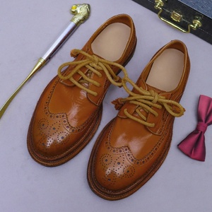 Zapatos Brogue de Cuero para Hombre Hechos a Mano, Construcción Goodyear Welt, Cierre con Cordones, Suelas de Cuero Genuino para Negocios y Bodas - Product Image 3