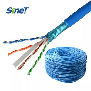 <span class=keywords><strong>SINET</strong></span> B Series FTP Cat5e 24AWG Escudo de cable de red de alta calidad Precio competitivo Chaqueta de PVC de 305m Conductor de cobre desnudo - Product Image 6