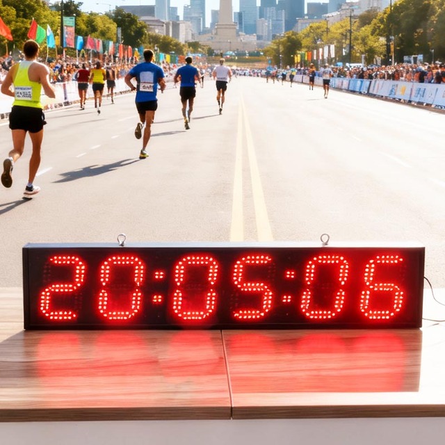 CTS Big Electronic Sport Track Field Chronograph Timer Double Sided One Side Display LED Digital Timing Marathon Race Clock
