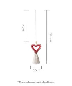 Ciondolo per profumo appeso per <span class=keywords><strong>Auto</strong></span> in corda di cotone a mano ciondolo per retrovisore automatico con cuore <span class=keywords><strong>d</strong></span>'<span class=keywords><strong>amore</strong></span> accessori per appendere lo specchio dell'<span class=keywords><strong>auto</strong></span> in stile nordico - Product Image 6