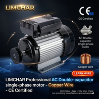 Moteur électrique AC monophasé 1,5 kW 220 V 2 CV 50 Hz à double condensateur, boîtier en aluminium, pour compresseur d'air - Vente chaude