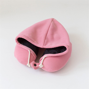 Wholesale Portable <b>Waterproof</b> Travel Memory <b>Foam</b> Pillow New Innovation Soft U-Shape with Hood-Linked Neck Support - Product Image 5