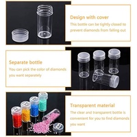 Boîte de rangement pour outils de broderie diamant DIY, 60 flacons, accessoires de broderie diamant avec fermeture éclair, toile de broderie diamant 1.2