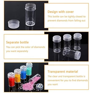 Diy Diamond Painting Tools 60 Bottles Storage <b>Box</b> Diamond Painting Accessories with Carry Zipper Diamond Embroidery <b>Canvas</b> 1.2 - Product Image 2