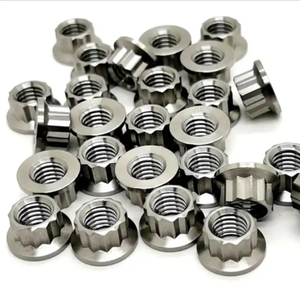 Chất lượng cao Titan <span class=keywords><strong>Lug</strong></span> Nut M10 Metric Hex hợp kim titan 12 điểm mặt bích NUT - Product Image 5