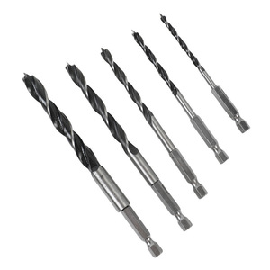 Dr. Giant 5 Pc Hex Shank Three Point Wood Drill Bits 4mm 8mm 10mm Spiral Carbon Steel For Woodworking Drilling - Product Image 4