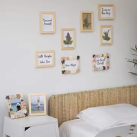 Marco de espejo de fotos de madera maciza de estilo europeo gran oferta 30x40 20x30 50x60 tamaños acabado de lámina dorada venta al por mayor baño decoración del hogar