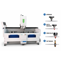 Machine de perçage à friction thermique CNC, double broche, perçage et taraudage automatiques, moteur et roulement pour tubes et profilés métalliques