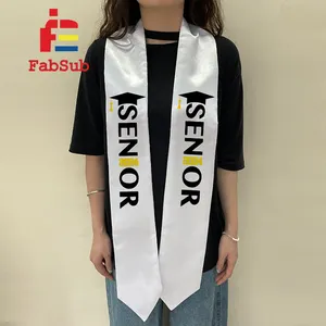 graduation stole sublimation blanks satin polyester double sided printable multi size blanks stoles for sublimation