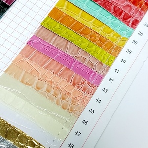Shiny Glossy <strong>Leather</strong> Fabric crocodile Faux <strong>Leather</strong> <strong>Sheet</strong> for Shoes Bags - Product Image 5