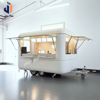 Mini camion de restauration polyvalent en acier inoxydable avec couleur et thème personnalisés pour servir des glaces, du café et des repas rapides lors d'événements