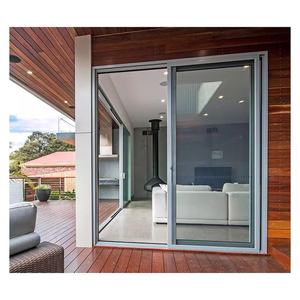 Vente directe du fabricant, <span class=keywords><strong>porte</strong></span> coulissante commerciale robuste pour balcon et cour, <span class=keywords><strong>porte</strong></span> coulissante en aluminium à double vitrage - Product Image 4